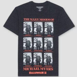 NEW Halloween Many Moods Graphic T-Shirt - Black Small